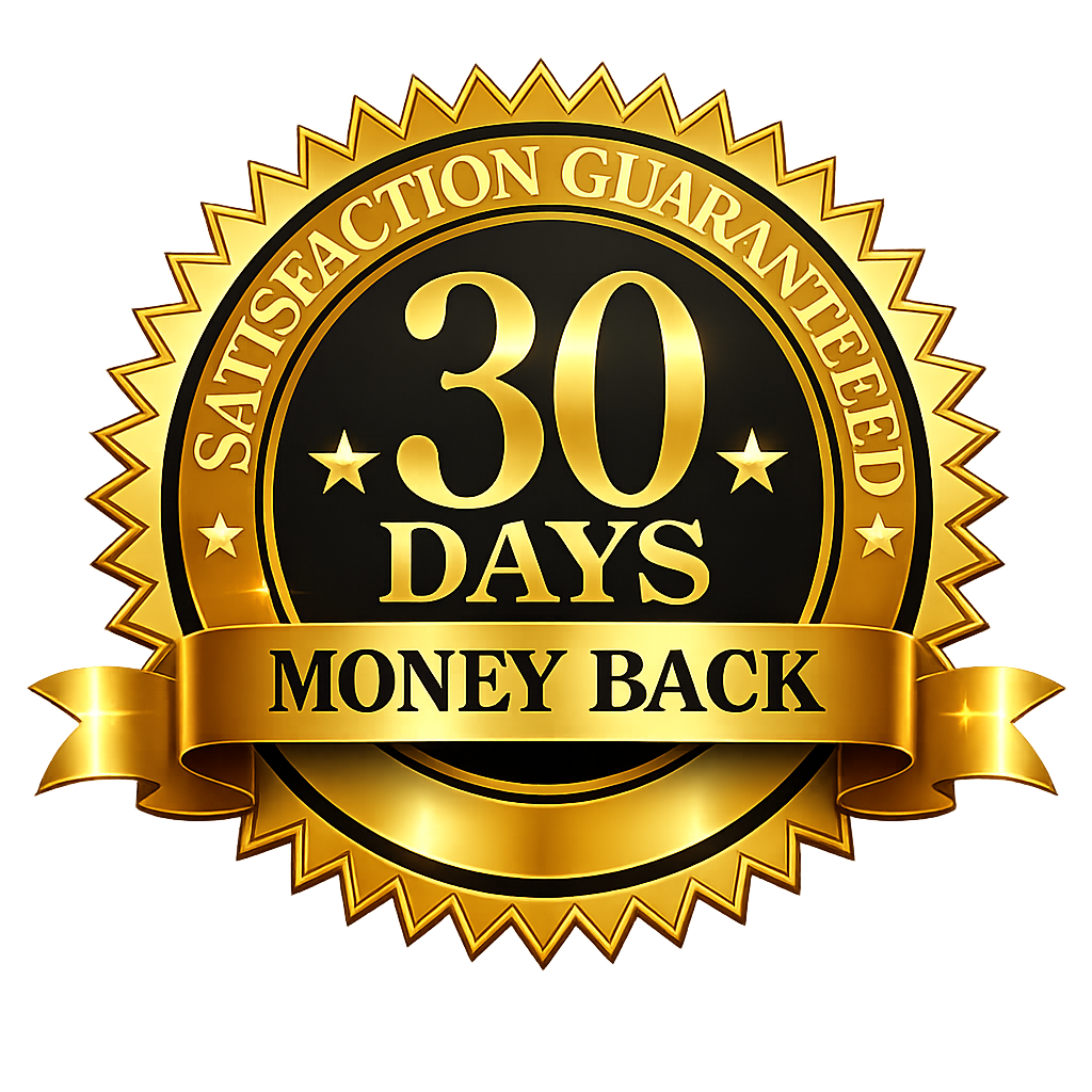 + 30 DAYS MONEY BACK GUARANTEE